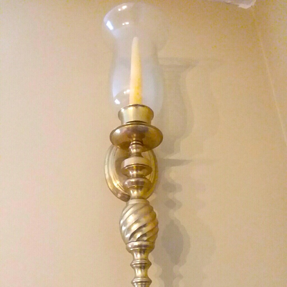 GLASS HURRICANES FOR SCONCES 1 PAIR - Will Reduce to $3 See Description.